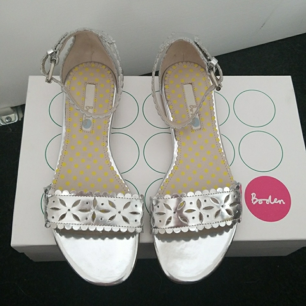 Boden silver sandals